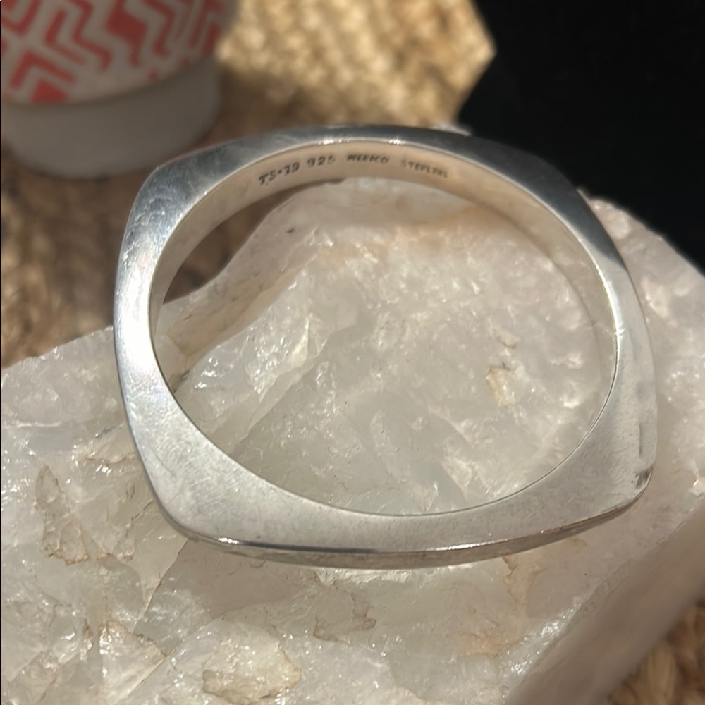 Chic Silver Square Bangle - image 1